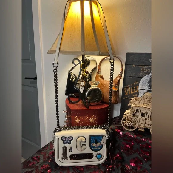 HOST PICK Coach 2017 (RE)LOVED Upcrafted Tea Rose Swagger 20 Shoulder Crossbody - Picture 6 of 16